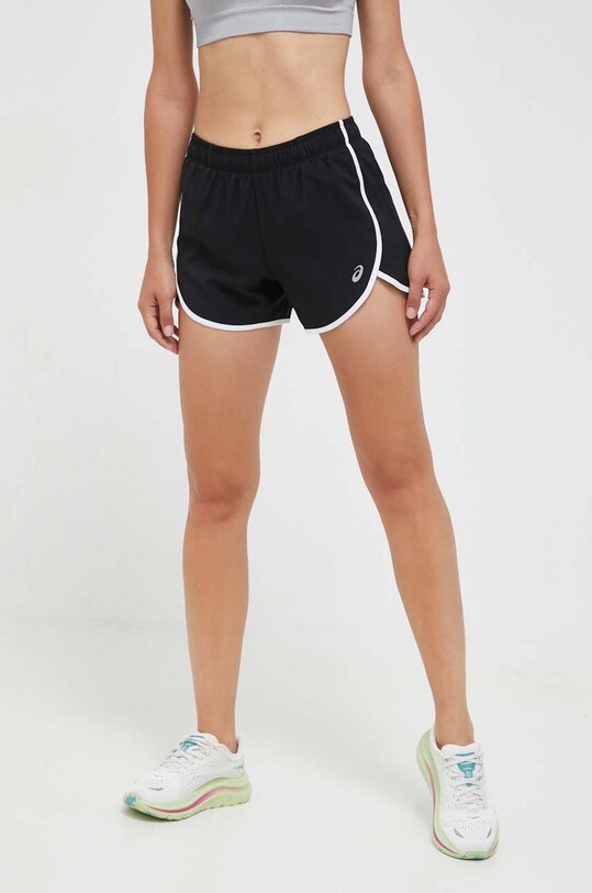 Asics pantaloni scurți de alergare Icon panza negru 2012C740.001