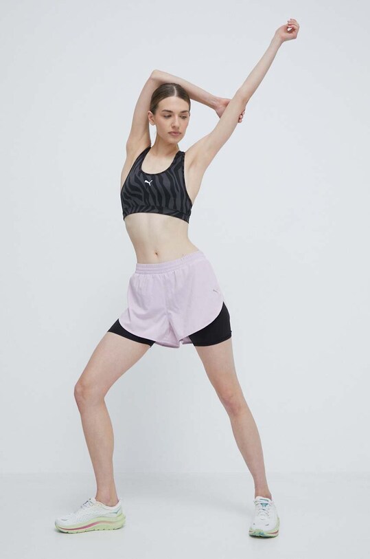 Puma pantaloni scurți de alergare Run Favourite STUDIO YOGINI LITE 523181 violet SS24