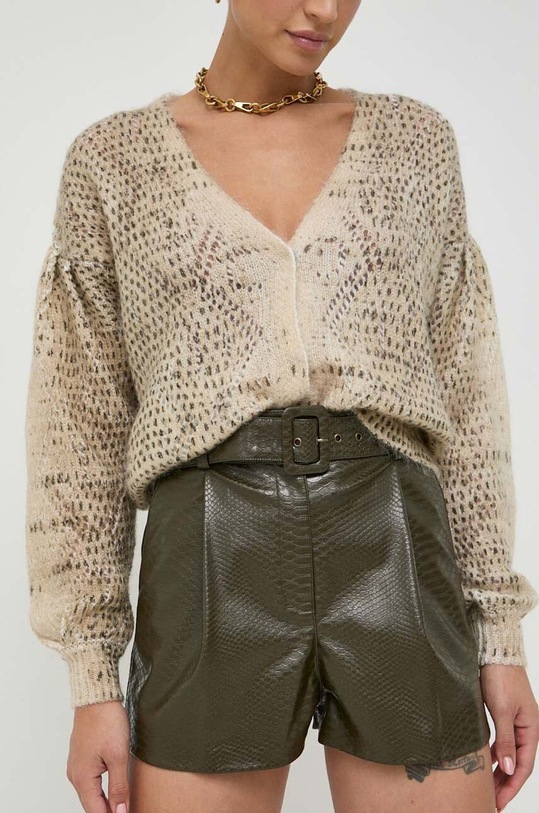 Twinset szorty tkanina zielony 232TT2233