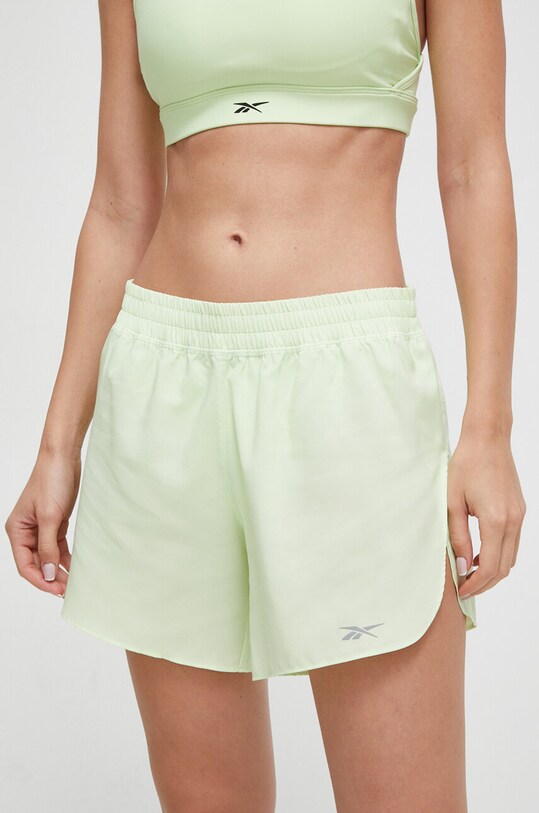 Reebok pantaloni scurți de alergare tricotaj verde 100036525