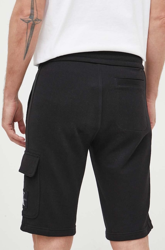 Calvin Klein Jeans pamut rövidnadrág fekete J30J323411