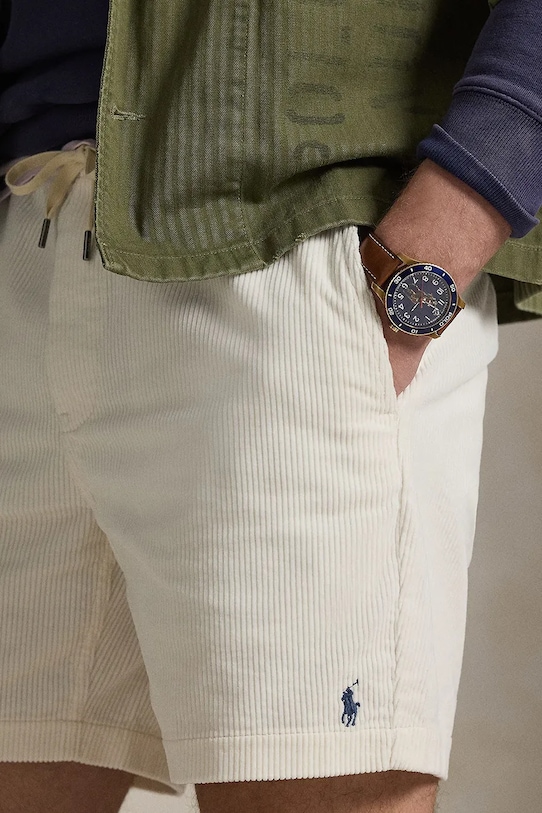 Polo Ralph Lauren szorty sztruksowe biały 710800214