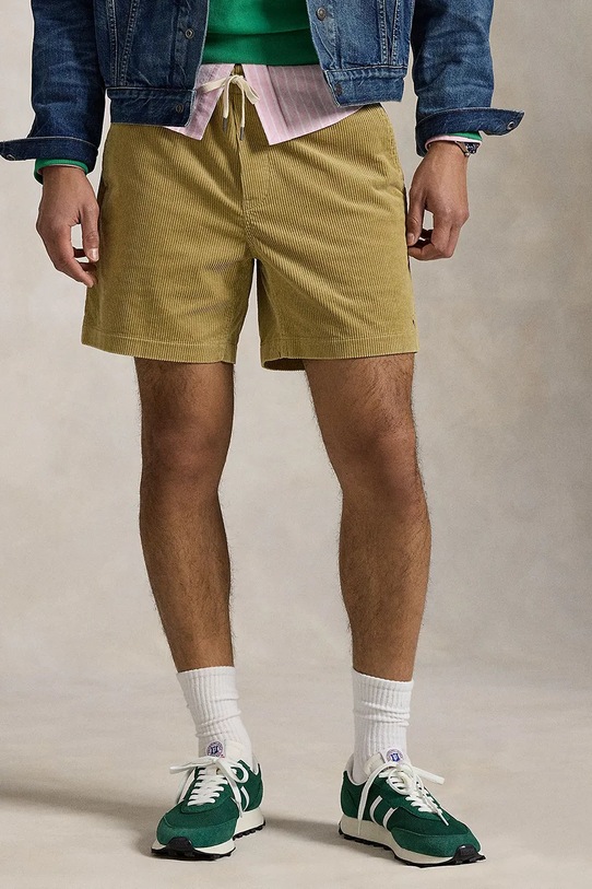 Štruksové šortky Polo Ralph Lauren 710800214 zelená SS25