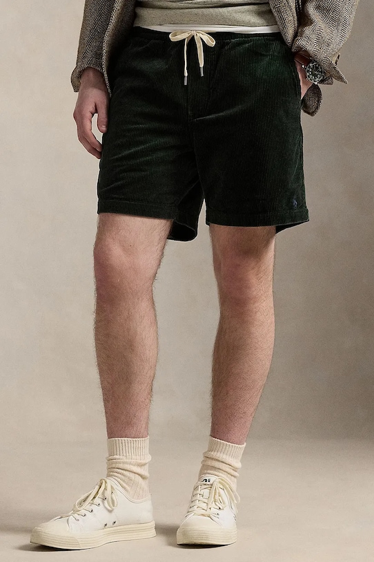 Manšestrové šortky Polo Ralph Lauren 710800214 zelená SS25