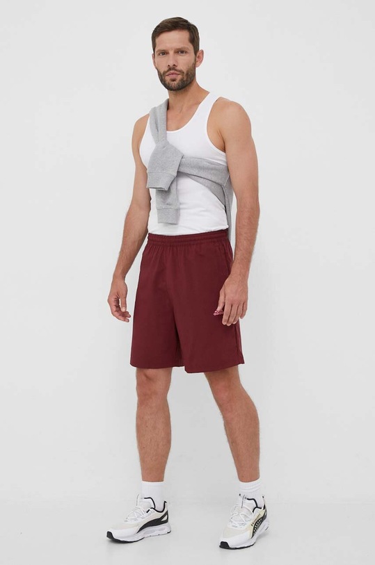 adidas pantaloni scurti HY1282 burgundia AW23