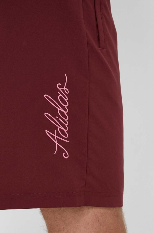 adidas pantaloni scurti burgundia HY1282