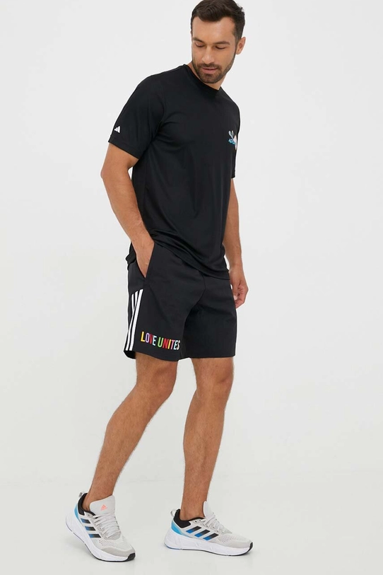 adidas Performance pantaloni scurți de antrenament Pride Tiro Downtime HY5900 negru AW23