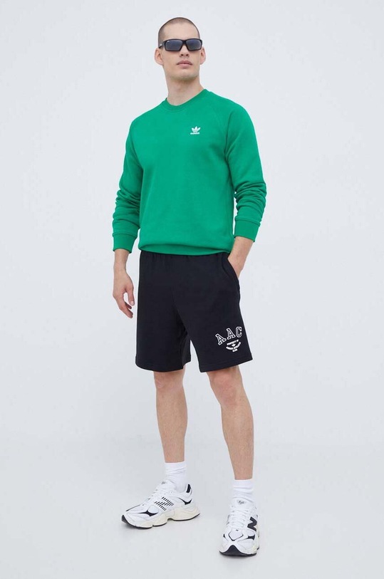 adidas Originals pantaloni scurti din bumbac bumbac negru HZ0699