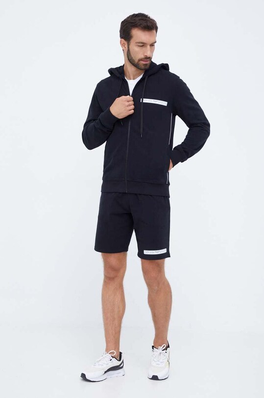 Emporio Armani Underwear szorty bawełniane lounge 111004.3F573 czarny AW23