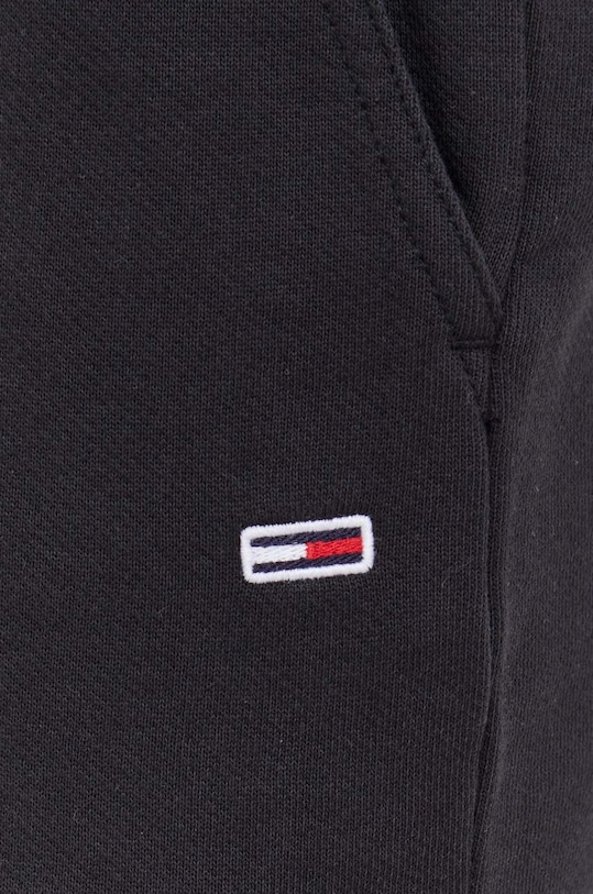 Бавовняні шорти Tommy Jeans чорний DM0DM17495