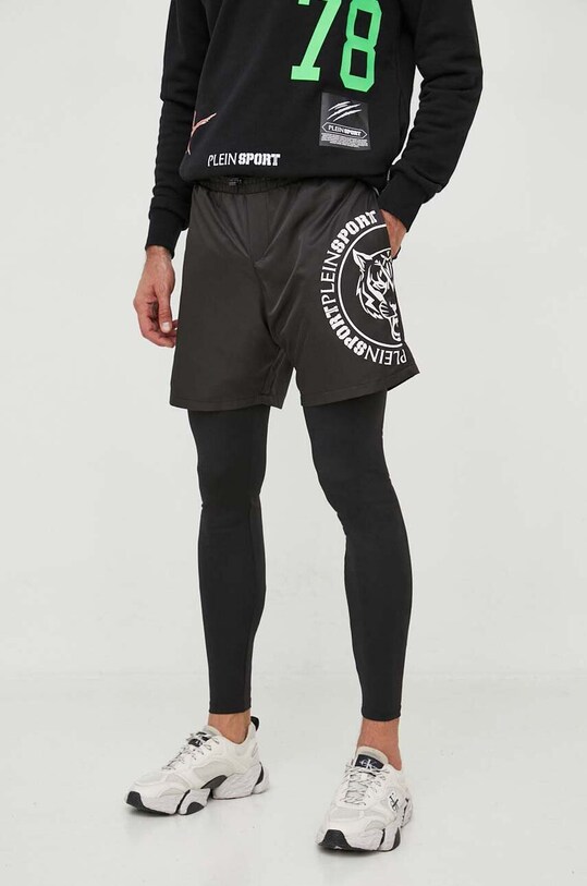 PLEIN SPORT spodnie z elastanem czarny AACC.MJT2156.SXV005N