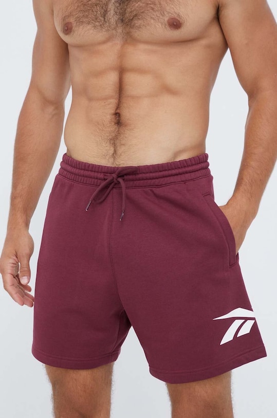 Reebok Classic pantaloni scurti tricotaj burgundia 100070864