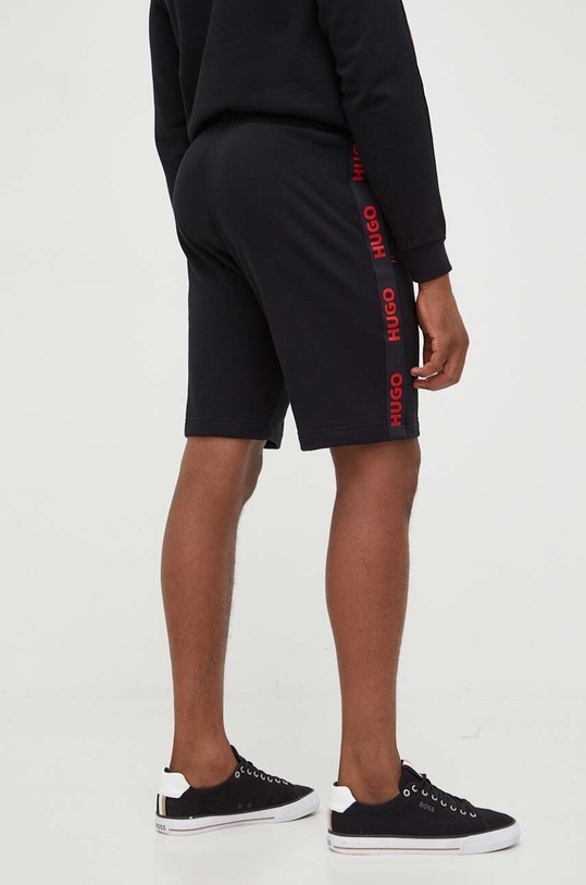 HUGO szorty bawełniane lounge 50496996 czarny AW23