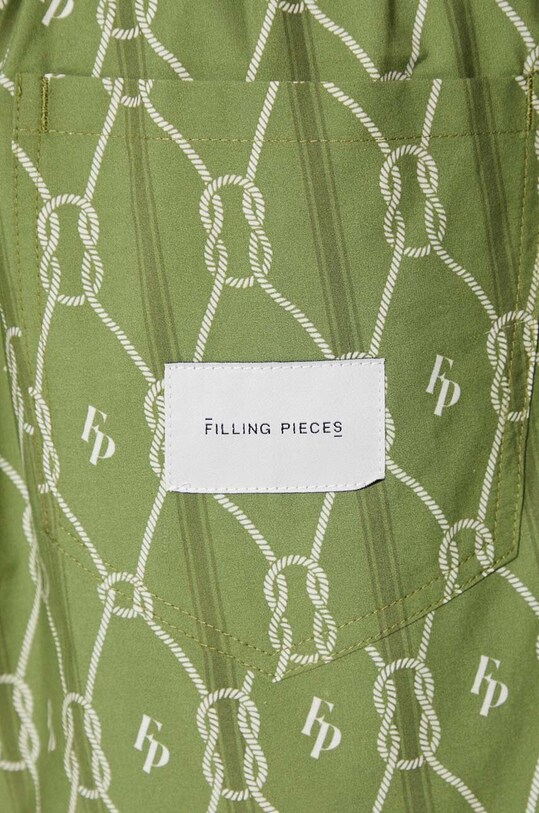 Bavlněné šortky Filling Pieces Resort 93026701019 zelená
