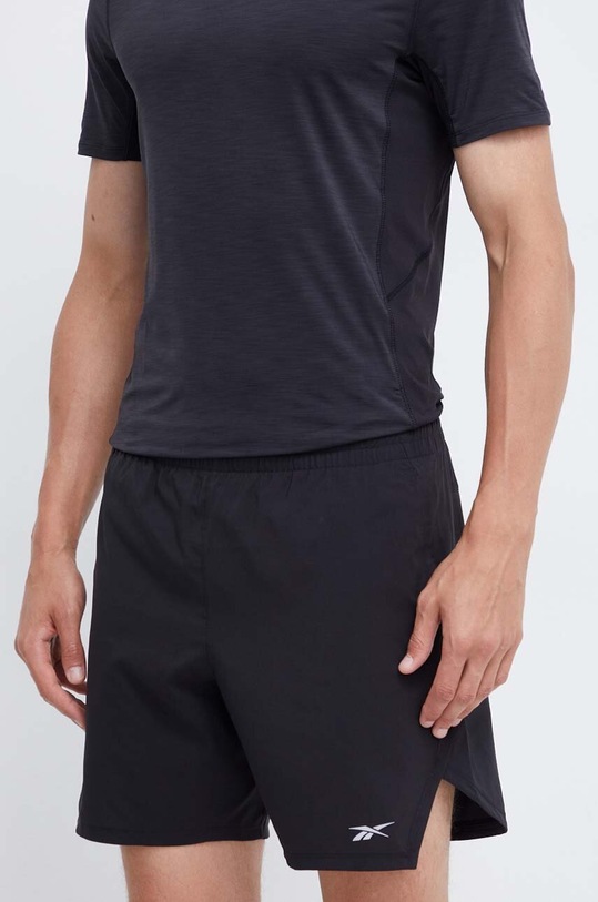 Σορτς τρεξίματος Reebok ύφασμα μαύρο 100070379