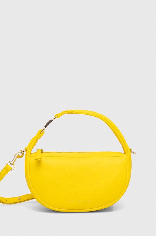Τσάντα Tommy Hilfiger συνθετικό κίτρινο AW0AW14885