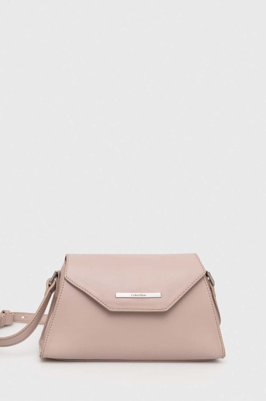 Kabelka Calvin Klein imitácia kože béžová K60K610730