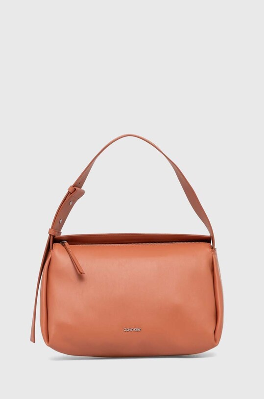 Kabelka Calvin Klein imitácia kože oranžová K60K610756