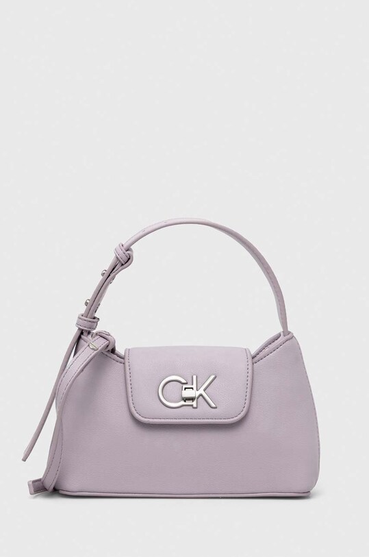 Calvin Klein kézitáska nappa bőr lila K60K610770