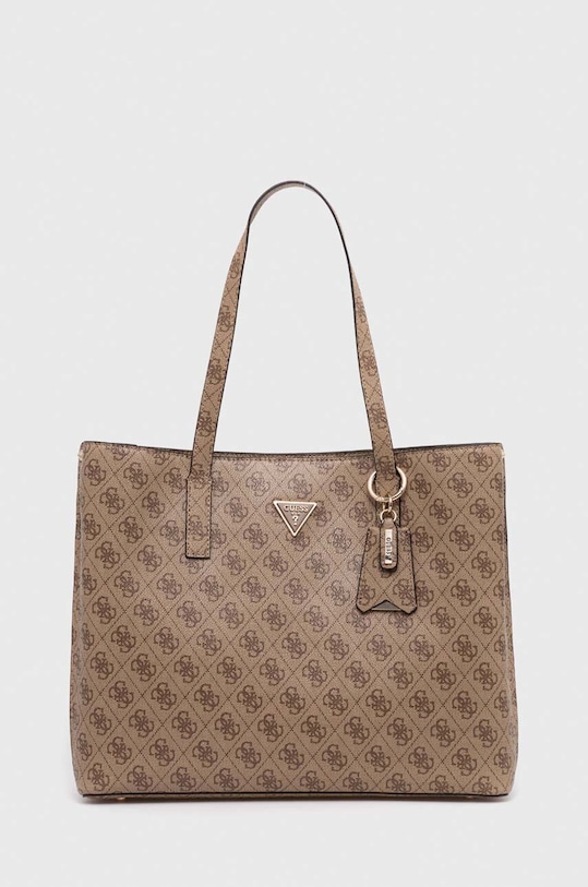 Τσάντα Guess απομίμηση λείου δέρματος μπεζ HWSG87.78230