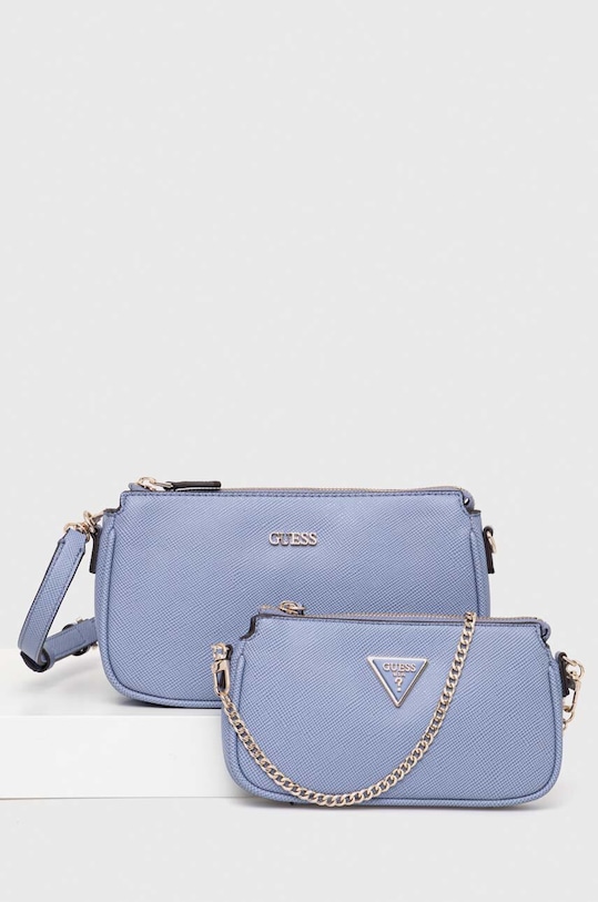 Τσάντα Guess NOELLE απομίμηση λείου δέρματος μωβ HWZG78.79710