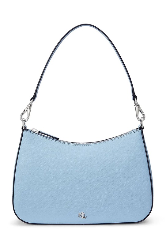 Шкіряна сумочка Lauren Ralph Lauren лицьова шкіра блакитний 431883768