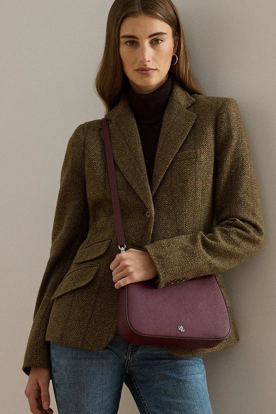 Δερμάτινη τσάντα Lauren Ralph Lauren 431883768