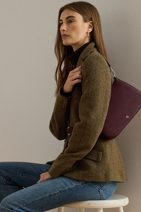 Δερμάτινη τσάντα Lauren Ralph Lauren 431883768