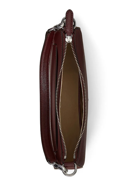 Lauren Ralph Lauren torebka skórzana bordowy 431883768