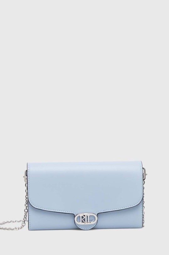 Lauren Ralph Lauren kopertówka skórzana skóra licowa niebieski 431902100