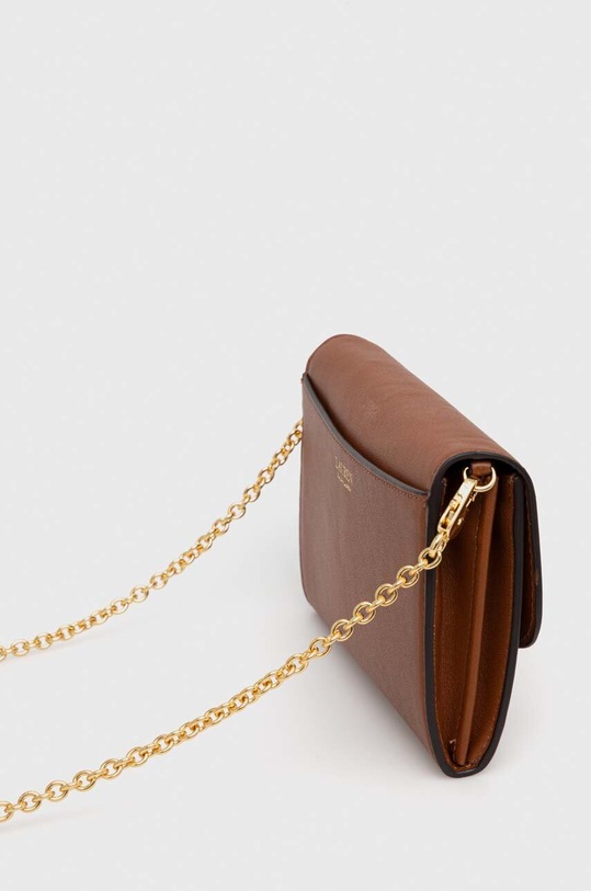 Akcesoria Lauren Ralph Lauren kopertówka skórzana 431902100 brązowy