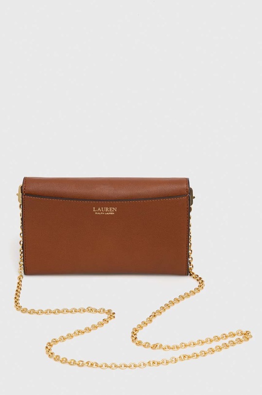 Lauren Ralph Lauren kopertówka skórzana brązowy 431902100