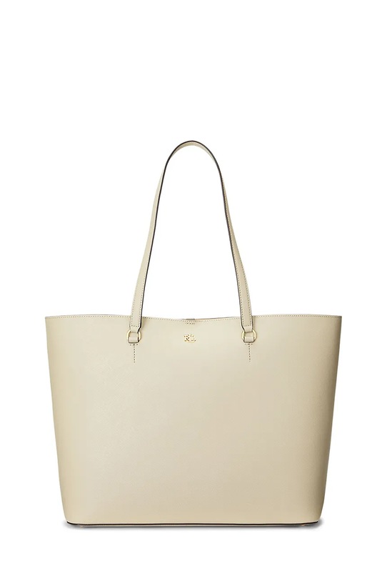 Lauren Ralph Lauren torebka skórzana beżowy 431911655