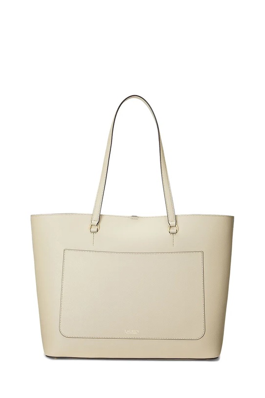 Lauren Ralph Lauren torebka skórzana 431911655 beżowy AA00