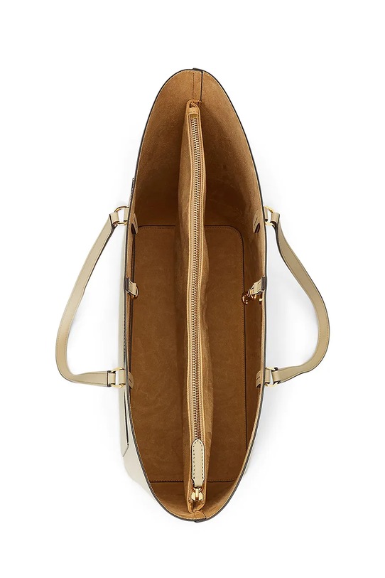 Lauren Ralph Lauren torebka skórzana beżowy 431911655