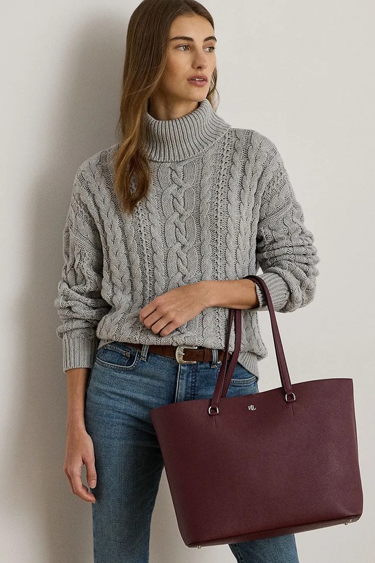 Δερμάτινη τσάντα Lauren Ralph Lauren 431911655