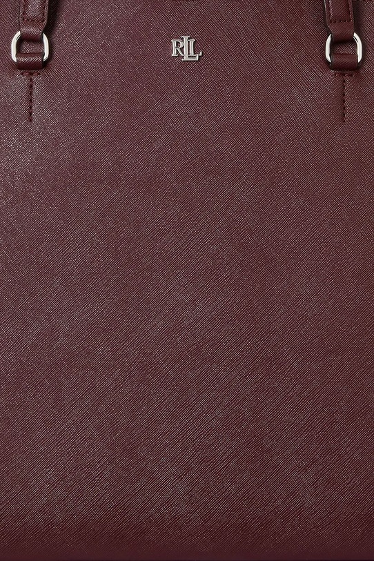 Δερμάτινη τσάντα Lauren Ralph Lauren 431911655 μπορντό