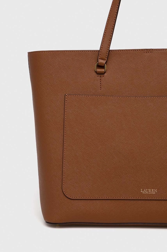 Doplnky Kožená kabelka Lauren Ralph Lauren 431911655 hnedá