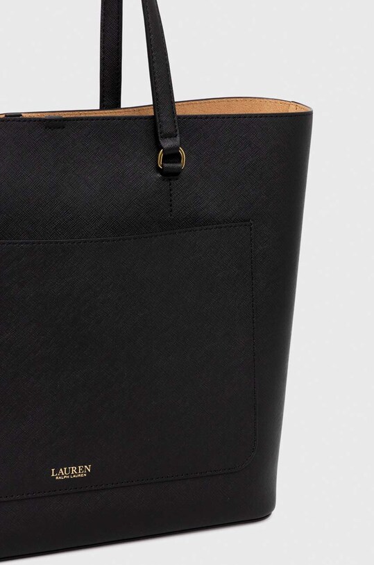 Шкіряна сумочка Lauren Ralph Lauren чорний 431911655