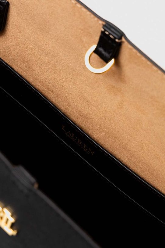 Lauren Ralph Lauren torebka skórzana 431911655 czarny