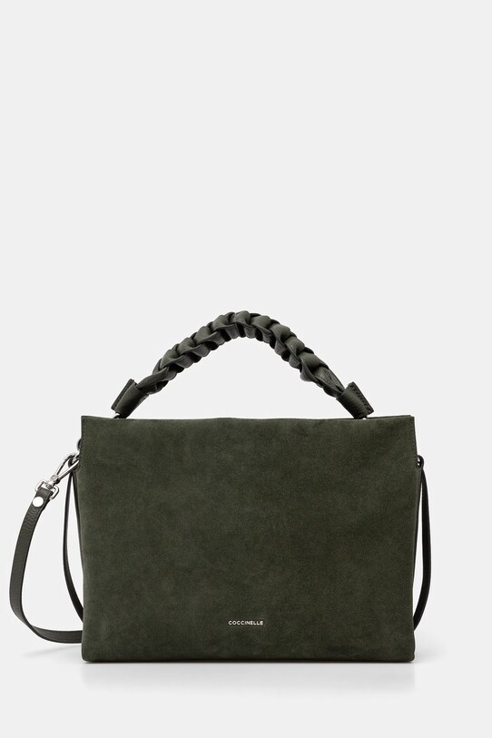 Coccinelle torebka zamszowa nie mieści A4 zielony E1.P6P.19.02.01