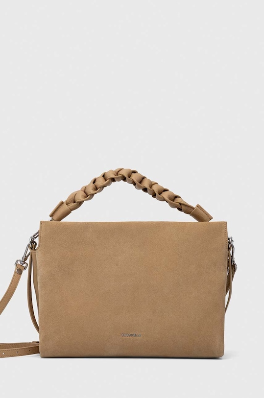 Coccinelle torebka zamszowa nie mieści A4 beżowy E1.P6P.19.02.01