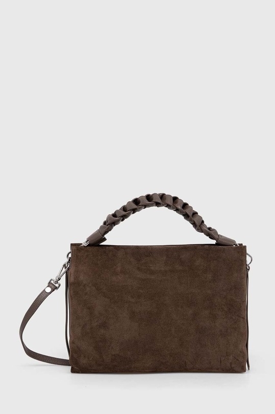 Coccinelle geanta de mana din piele intoarsa uni maro E1.P6P.19.02.01