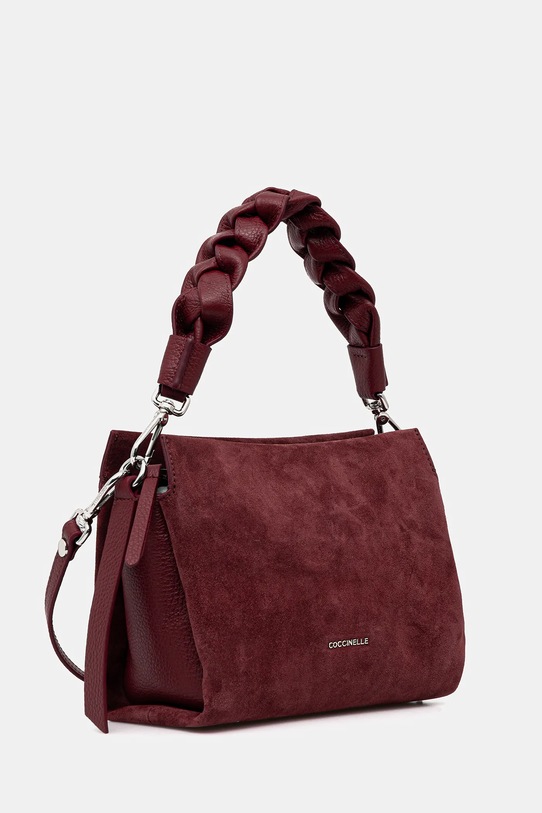 Coccinelle geanta de mână din piele întoarsă E1.P6P.58.01.01 burgundia SS25