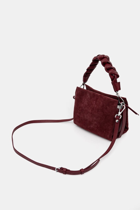 Accesorii Coccinelle geanta de mână din piele întoarsă E1.P6P.58.01.01 burgundia