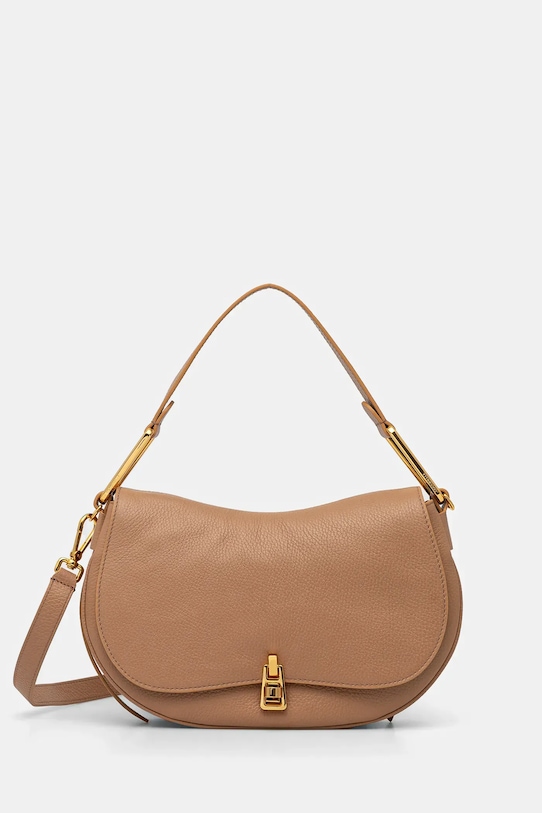 Coccinelle geantă de piele Magie uni bej E1.PQR.18.03.01