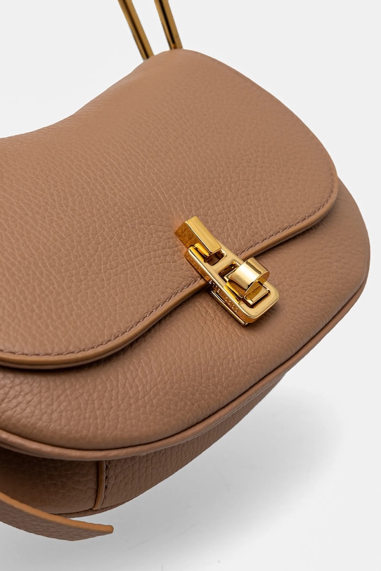 Kožená kabelka Coccinelle béžová E1.PQR.58.01.01