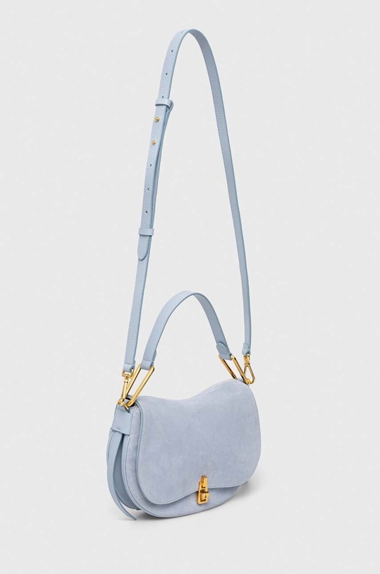 Coccinelle poseta de piele E1.PQS.18.03.01 albastru AW24