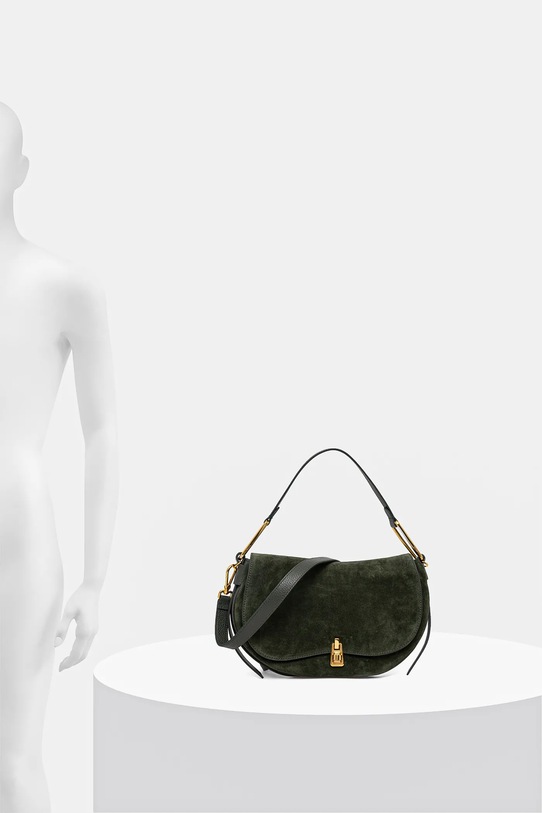 Kožená kabelka Coccinelle E1.PQS.18.03.01 zelená