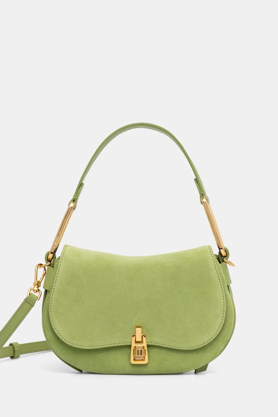 Coccinelle torebka zamszowa skóra licowa zielony E1.PQS.58.01.01